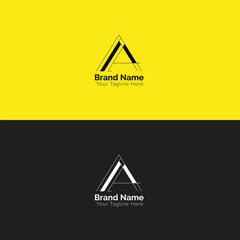 Corporate , modern and clean logo design template . A  later logo 