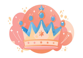 Fototapeta premium A crown with five stars on it