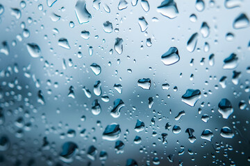 Close-up shots of water droplets on glass surfaces.