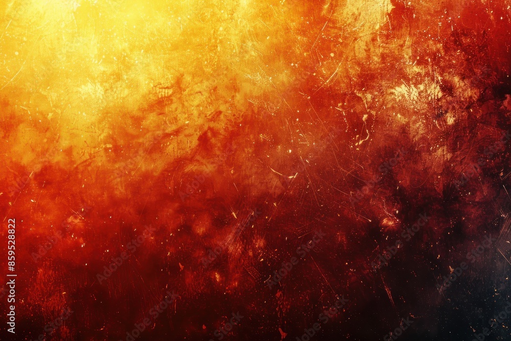 Poster burn red orange yellow texture color gradient abstract background. ai generative