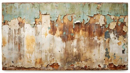 Grunge Weathered Wall Texture With Peeling Paint And Cracks