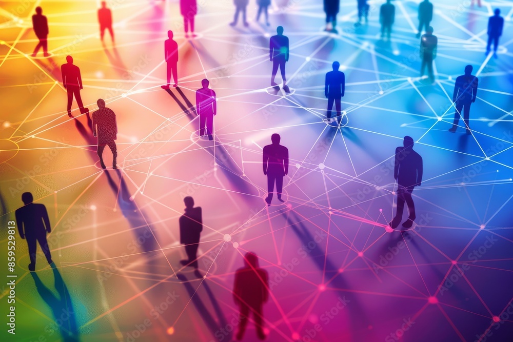 Poster abstract background illustrating business networking.