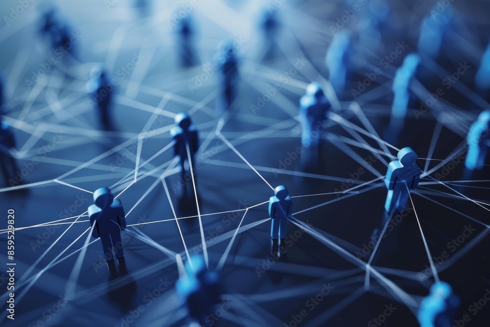 Poster abstract background illustrating business networking.
