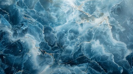 Fototapeta premium Abstract blue and white swirling pattern, resembling clouds or water. A digital art piece with an ethereal and dreamy feel.