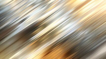 Shiny metallic stripes in golden and silver tones creating a dynamic abstract background.