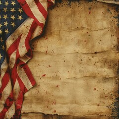 Obraz premium American flag themed background for Patriot Day with room for custom messages.