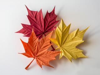 Fototapeta premium Autumn Leaves Backdrop for Seasonal Design Projects and Fall-Themed Decorations, Perfect for Posters, Cards, and Stationery.