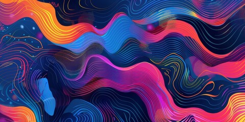 Fototapeta premium Modern conceptual background with dynamic abstract patterns.