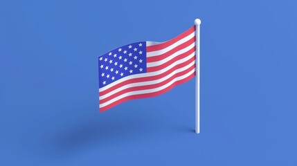 Simple and stylish theme featuring a single flag for Patriot Day.