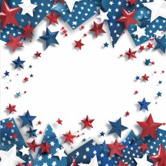 Obraz premium White background with subtle patriotic elements for Patriot Day