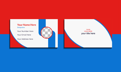 Colorful Minimalist Abstract Business Card Design