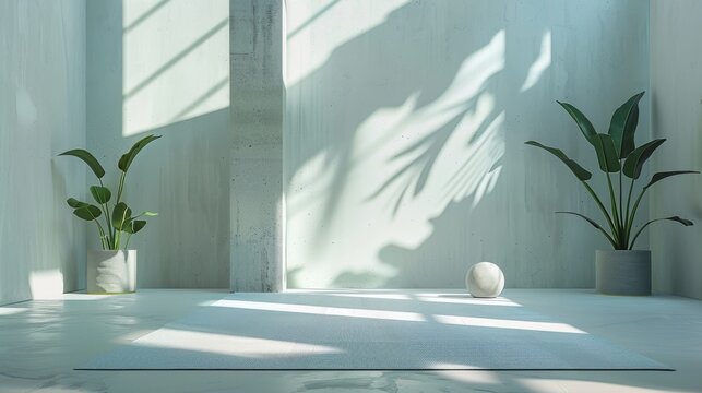 Minimalist yoga gym background