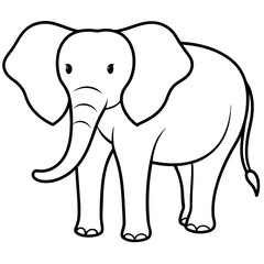 elephant cartoon isolated on white
