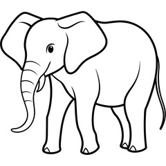 elephant cartoon isolated on white