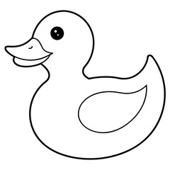 hand drawn illustration of a duck