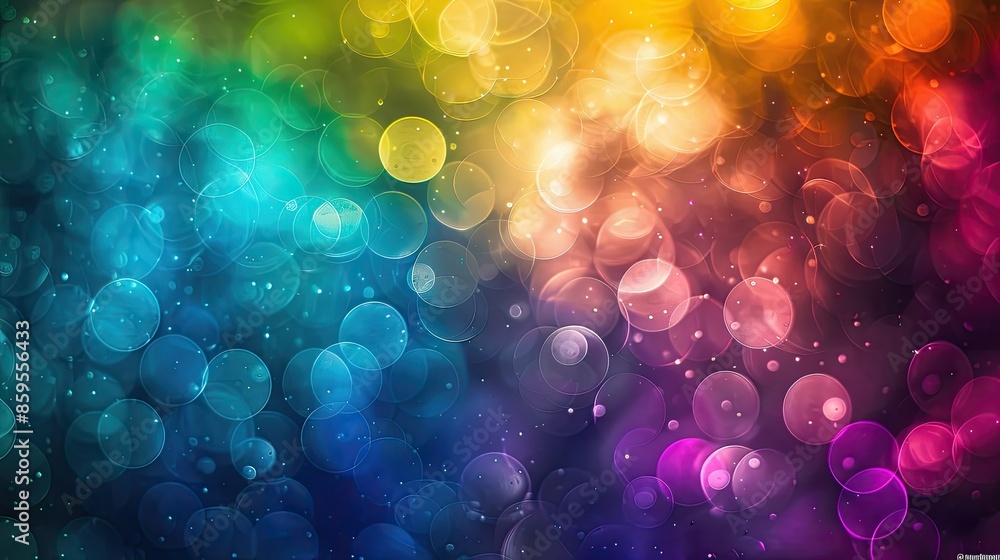 Poster a colorful background with many small circles. the circles are of different colors and sizes. the ba