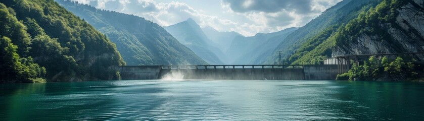 Sustainable Energy Generation: Hydroelectric Dam Harnessing Renewable Resources with Low Carbon Footprint