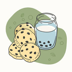 Celebrate National Cookie Day with this delicious chocolate chip cookie vector illustration
