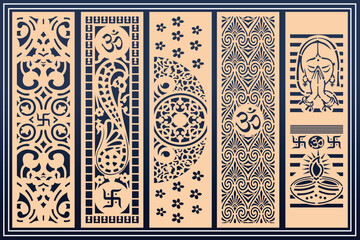 Om Jali design used for temples, Mandir. Om acrylic jali, corian jali and mdf jali.