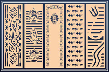 Om Jali design used for temples, Mandir. Om acrylic jali, corian jali and mdf jali.