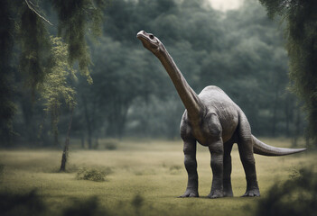 Obraz premium Collection of Brachiosaurus isolated on transparent background