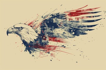Naklejka premium Clean and stylish design featuring a single flag for Patriot Day.