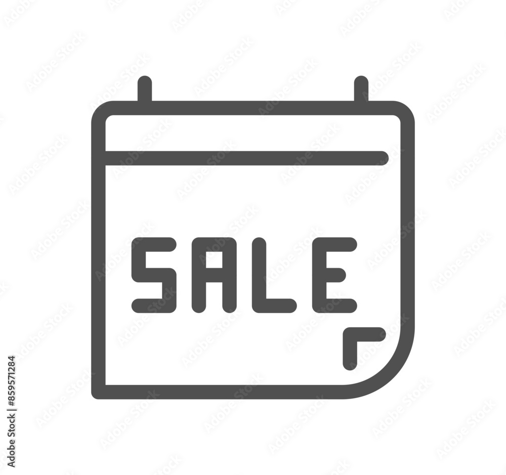 Poster marketing strategy related icon outline and linear vector.