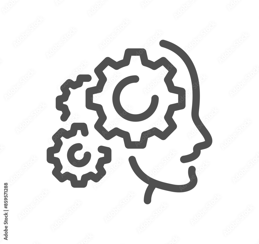Poster marketing strategy related icon outline and linear vector.
