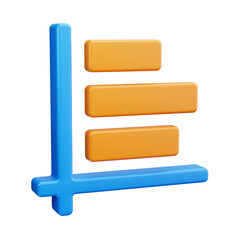 bars chart 3d render icon