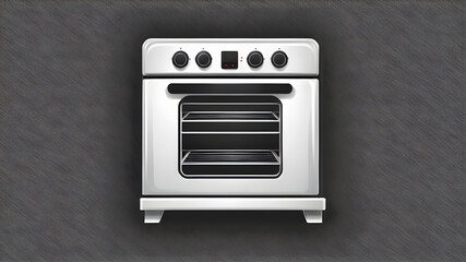 Obraz premium Oven logo icon on white background, Generative AI