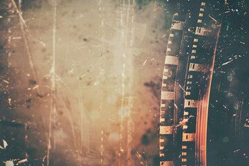 old film strip in grunge style
