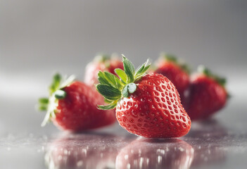 Fresh strawberry isolated on white background