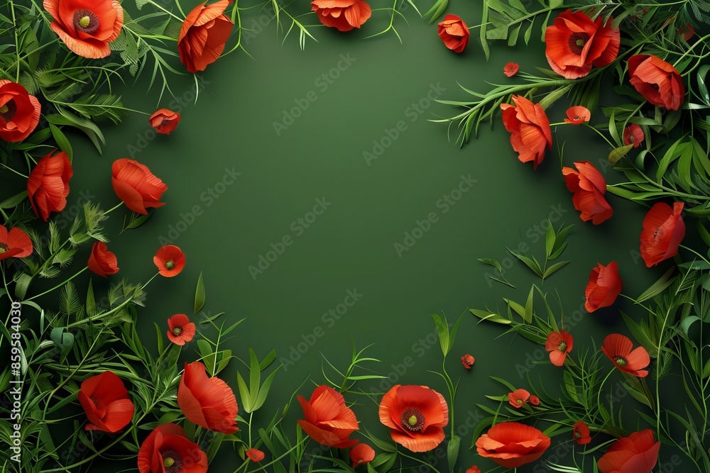 Poster memorial day concept background with space for user interaction or customization.