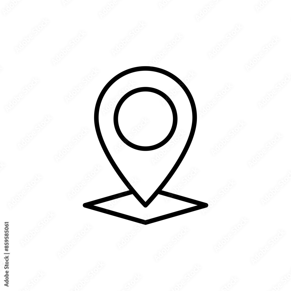 Poster map marker icon ideal for location and navigation services