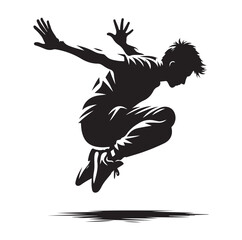 PARKOUR SPORTS player VECTOR Illustration 