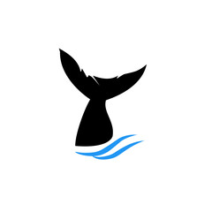 whale tail logo icon