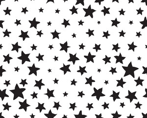 PNG Seamless pattern with black stars