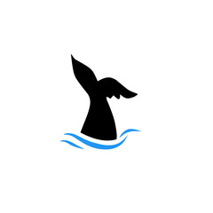 whale tail logo icon