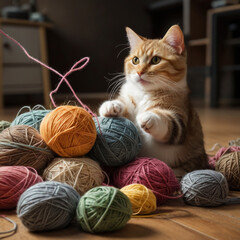 Beautiful cat image. Generative Ai