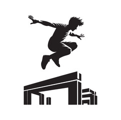 PARKOUR SPORTS player VECTOR Illustration 