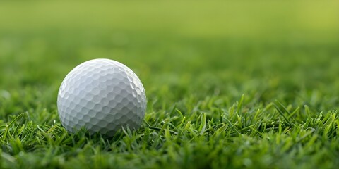 Fototapeta premium Specialized Golf Course for Mastering Golf Ball Shots. Concept Golf Techniques, Golf Ball Strategies, Golf Course Mastery, Shot Accuracy Training, Professional Golf Coaching