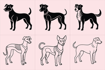 Print dog vector illustration/
