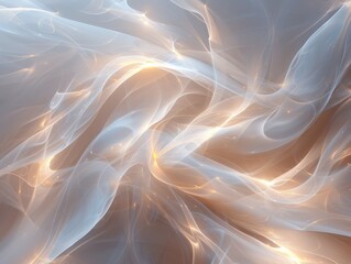 Fototapeta premium Delicate wispy light forms with soft glowing accents