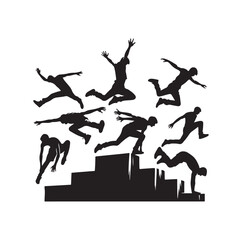 PARKOUR SPORTS player VECTOR Illustration 