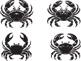 Crab vector silhouette image