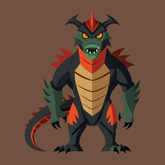 illustration of a dragon ‍vector art