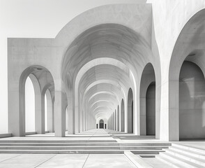 Fototapeta premium a black and white arches of the cathedral