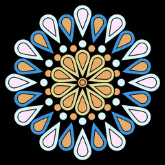 mandala,mandala design,mandala art,mandala background,black background,dark,white,colorful.round,flower,design
