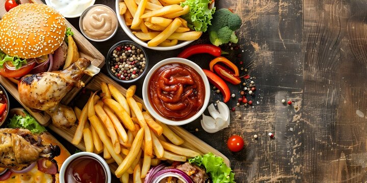 Men&uacute; variado para delivery con opciones de carnes, papas y pollo. Concept Carnes, Papas, Pollo, Delivery, Men&uacute; Variado