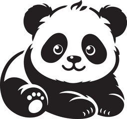 Cute Baby Panda Vector image